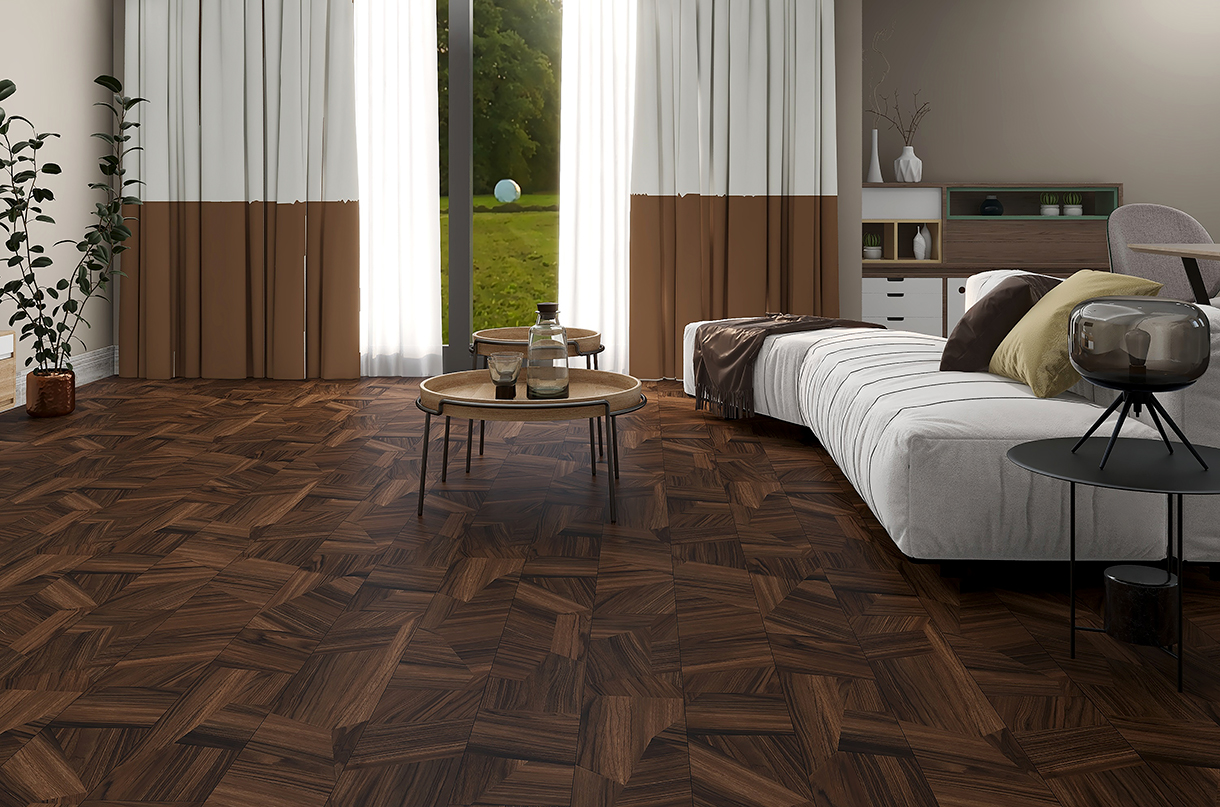 BORUI 6805 Quito Mix Walnut PVC DECOR FILM FOR SPC / LVT / WPC الأرضيات