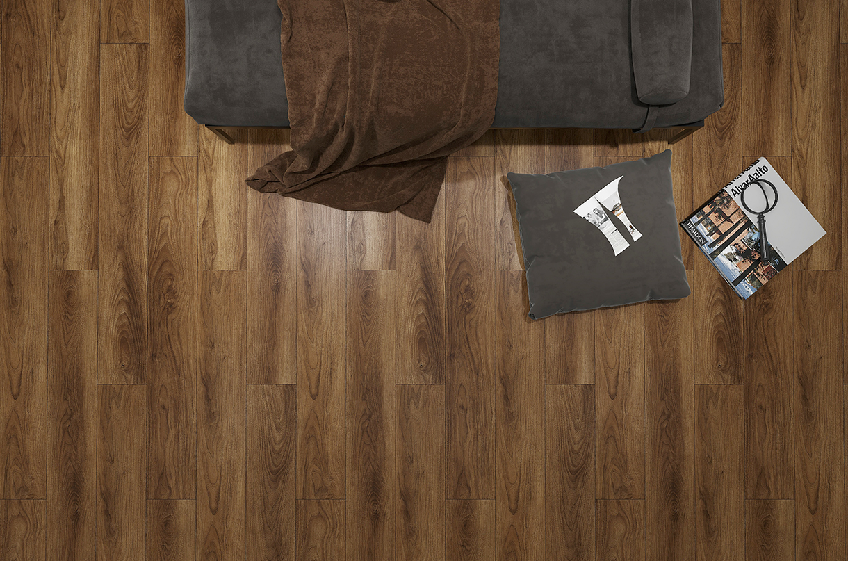 BORUI 8A819 WALNUT PVC DECOR FILM لأرضية SPC / LVT / WPC