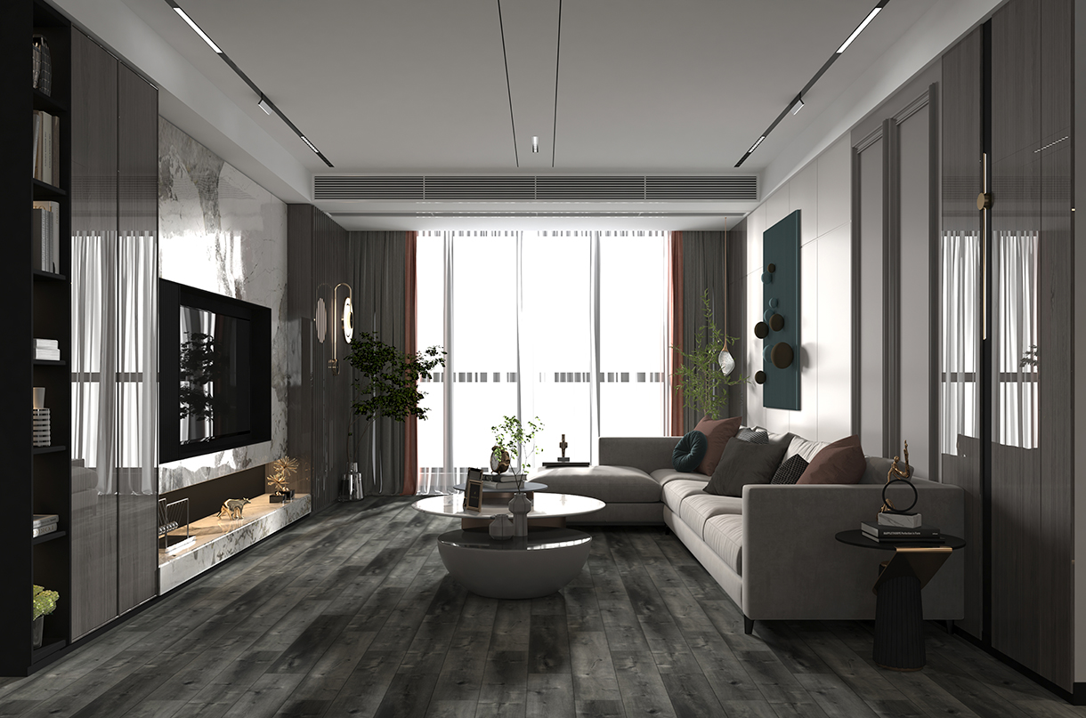 BORUI 8845L Andorra Hickory PVC DECOR FILM FOR SPC / LVT / WPC الأرضيات