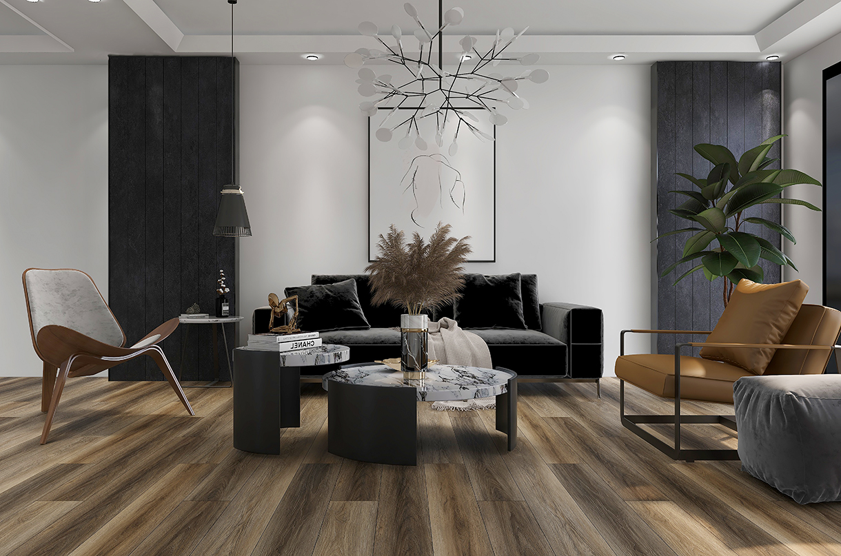 BORUI 8835L HICKORY PVC DECOR FILM FOR SPC / LVT / WPC الأرضيات