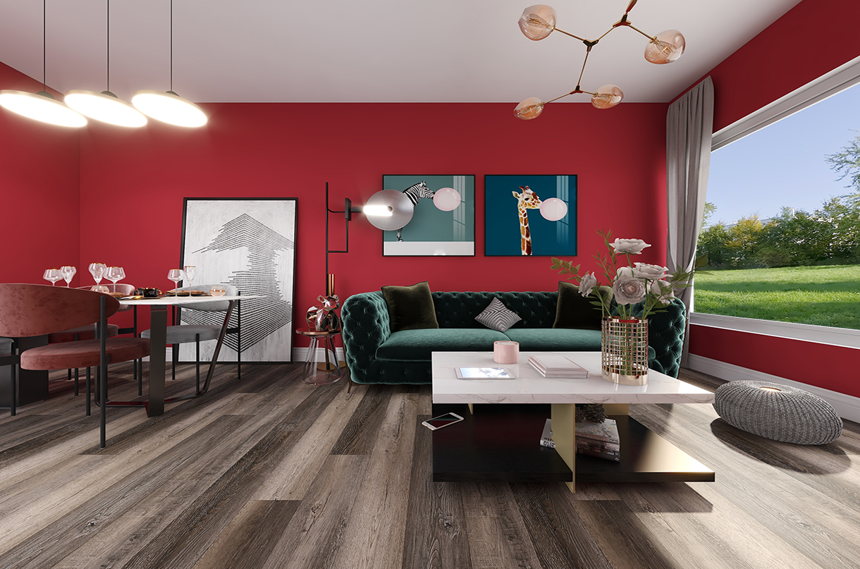 BORUI 8818L Teheran Oak PVC DECOR FILM FOR SPC / LVT / WPC الأرضيات