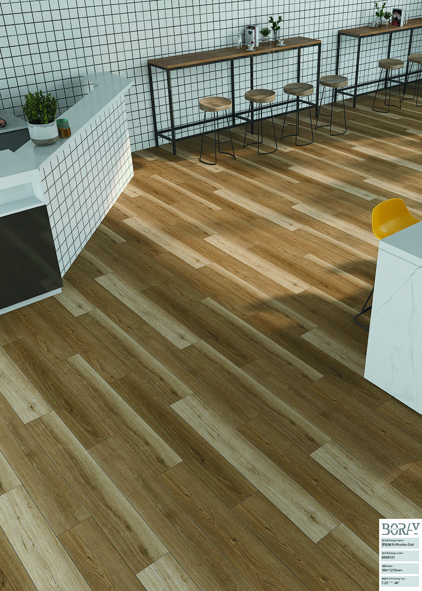 BORUI 88101L Rhodes Oak PVC DECOR FILM لأرضية SPC / LVT / WPC