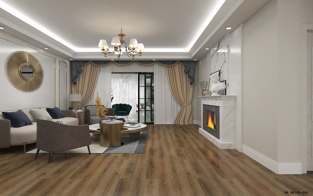 فيلم BORUI 88100L CALI OAK PVC للديكور للأرضيات SPC / LVT / WPC