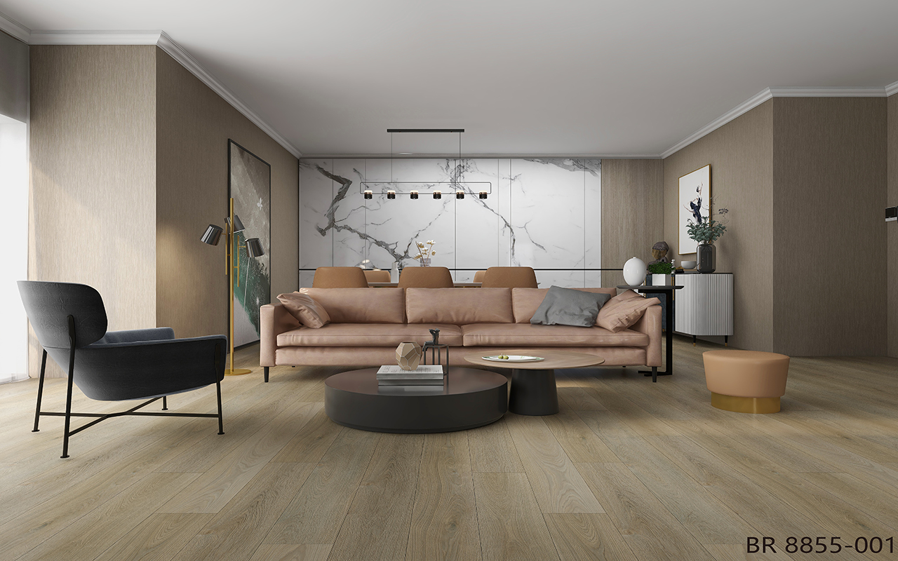 BORUI 8855L OAK PVC DECOR FILM FOR SPC / LVT / WPC الأرضيات-معرض